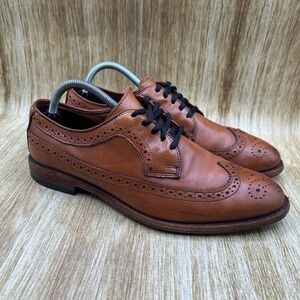 Allen Edmonds McGregor‎ Men's Size 8.5 Wingtip Brogue Oxford Shoes Brown 4556